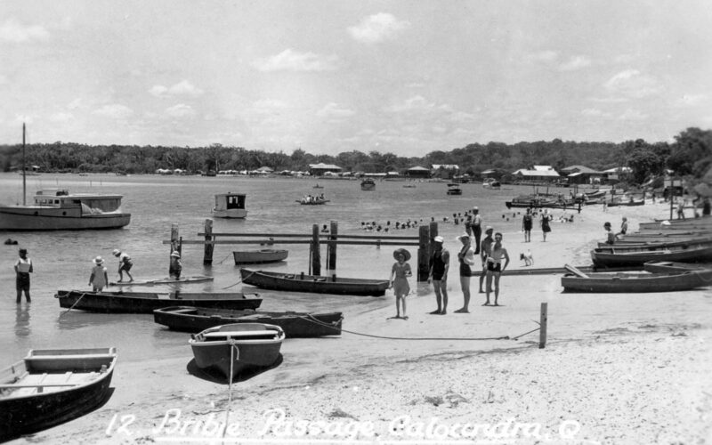 P87138 - Hire boats at Bulcock Beach 1938 - small